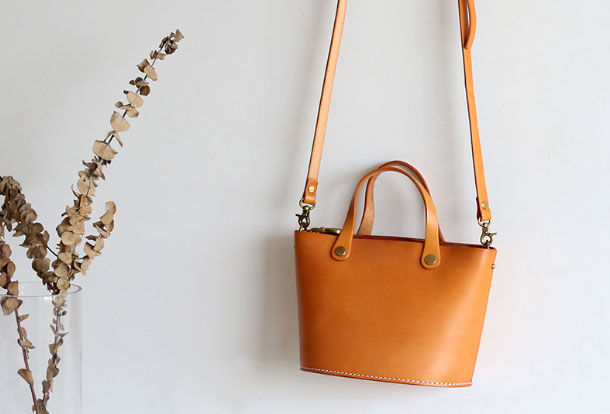Womens Leather Bucket Bag Shopper Bag Leather Handbag Shoulder Bag for