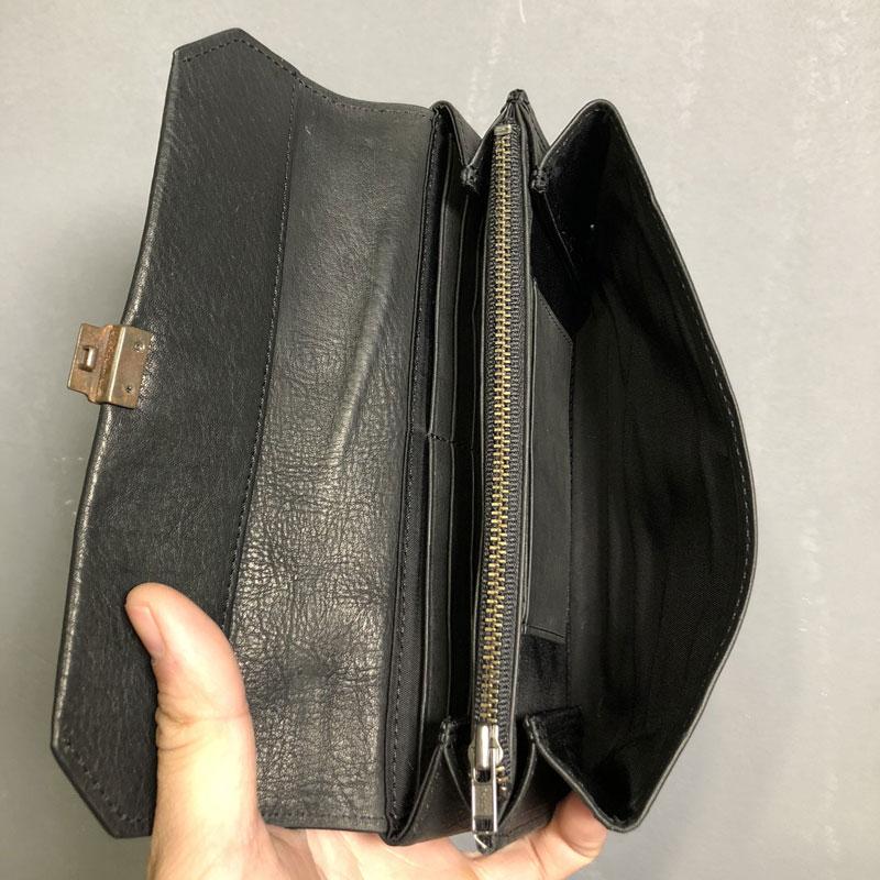 Handmade Genuine Leather Mens Cool Long Leather Wallet Phone Wallet Cl