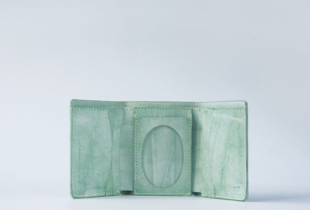 Handmade leather braided personalized custom clutch purse billfold tri