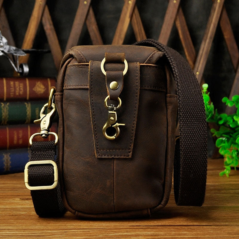 Leather Cell Phone Holster Belt Pouch for Men Waist Bags BELT BAG Shou