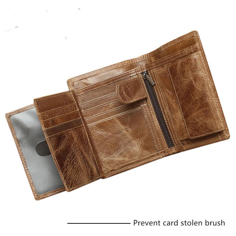 Cool Leather Mens Small Wallet billfold Bifold Wallet Front Pocket Wal