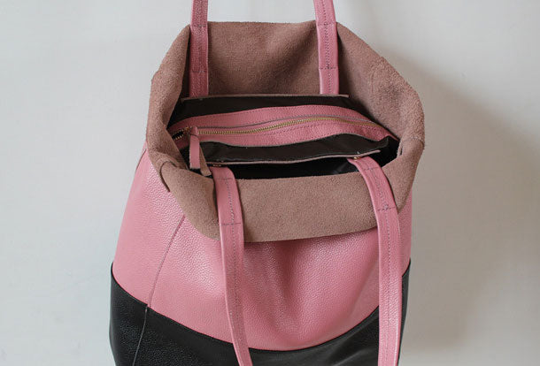Handmade Vintage Leather Assorted Colors Oversize Tote Bag Shoulder Ba