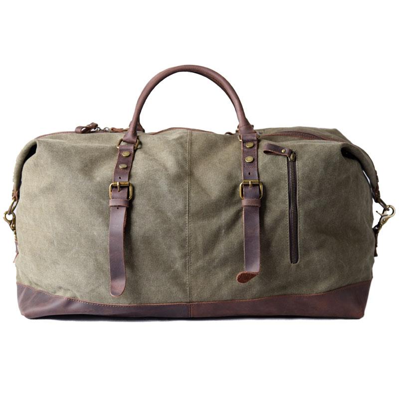 Canvas Mens Weekender Bag Travel Bag Duffle Bags Overnight Bag for men