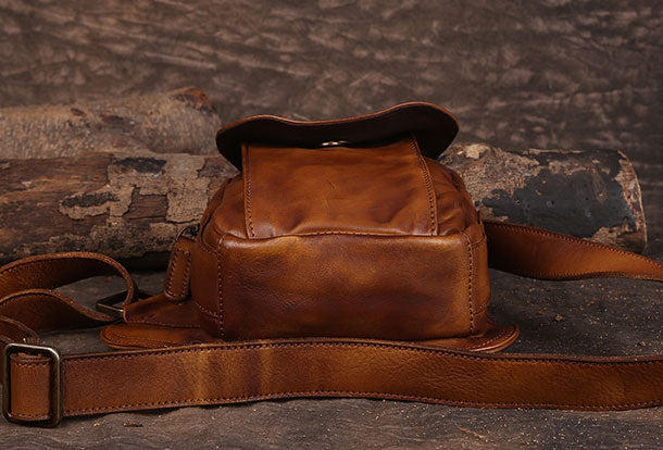 Leather Mens Cool Chest Bag Sling Bag Sling Crossbody Bag Travel Sling