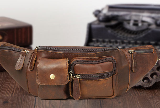 Leather Belt Bag Mens Fanny Back Waist Bag Fanny Bag For Men