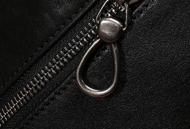 Cool Leather Mens Black Chest Bag Sling Bag Vintage Leather Sling Bags