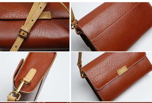 Genuine Leather Cute Crossbody Bag Clutch Wallet Shoulder Bag Women Le