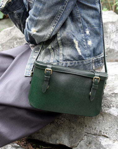 Handmade vintage satchel leather normal doctor bag shoulder bag handba