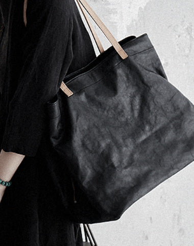 OLOEY Tote Bag for Women,Vegan Leather Simple Vintage Shoulder