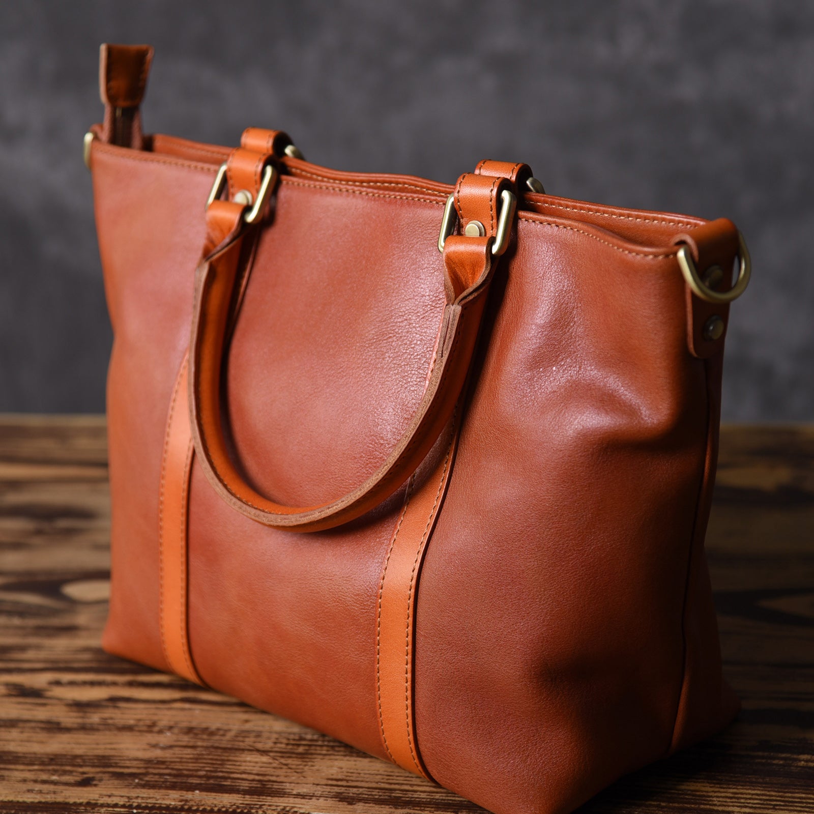 Brown Leather Women Handbag Work Bag Shoulder Bag For Women