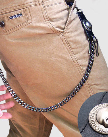 Black biker trucker bullet hook wallet Chain for chain wallet biker wa