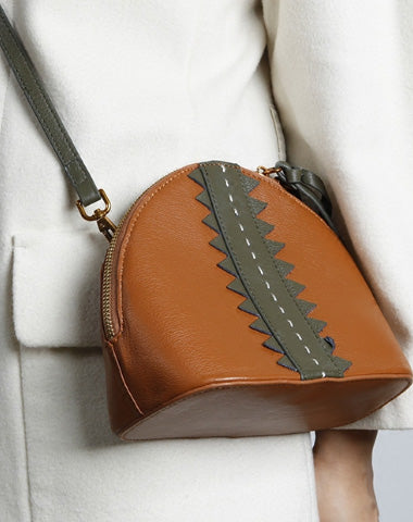 GENUINE LEATHER CUTE CROSSBODY BAG SHELL TASSELS CLUTCH WALLET SHOULDER BAG WOMEN LEATHER PURSE