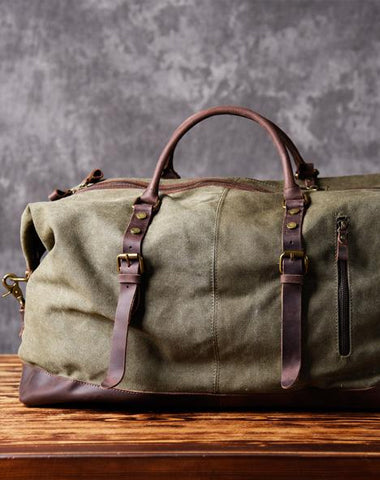 Canvas Mens Weekender Bag Travel Bag Duffle Bags Overnight Bag for men