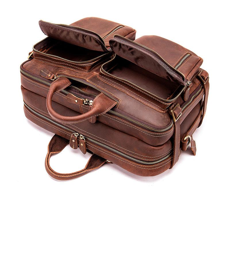 Classy Leather Men's Briefcase Travel Bag Messenger Bag Shoulder Bags