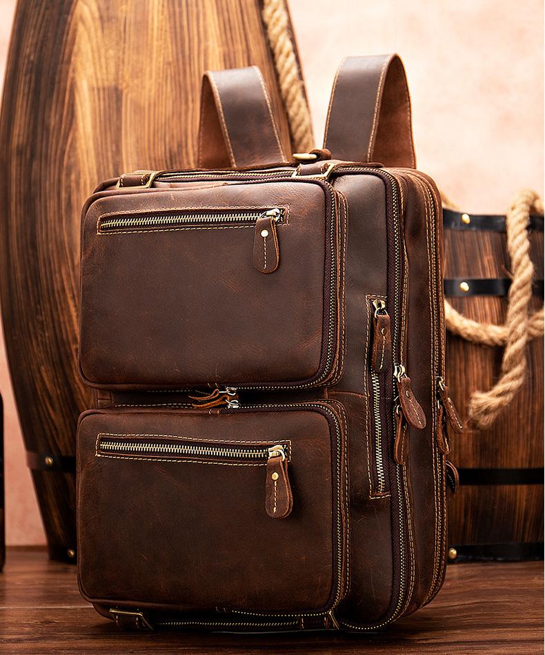 Classy Leather Men's Briefcase Travel Bag Messenger Bag Shoulder Bags