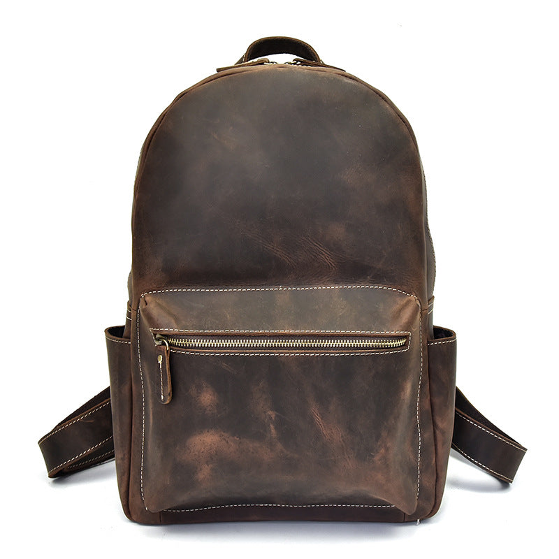 Cool Leather Mens Backpacks Vintage School Backpacks Travel Backpack f