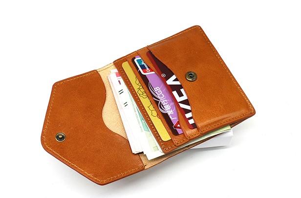 Cool Leather Mens Slim Card Wallet Front Pocket Wallets Small Change W