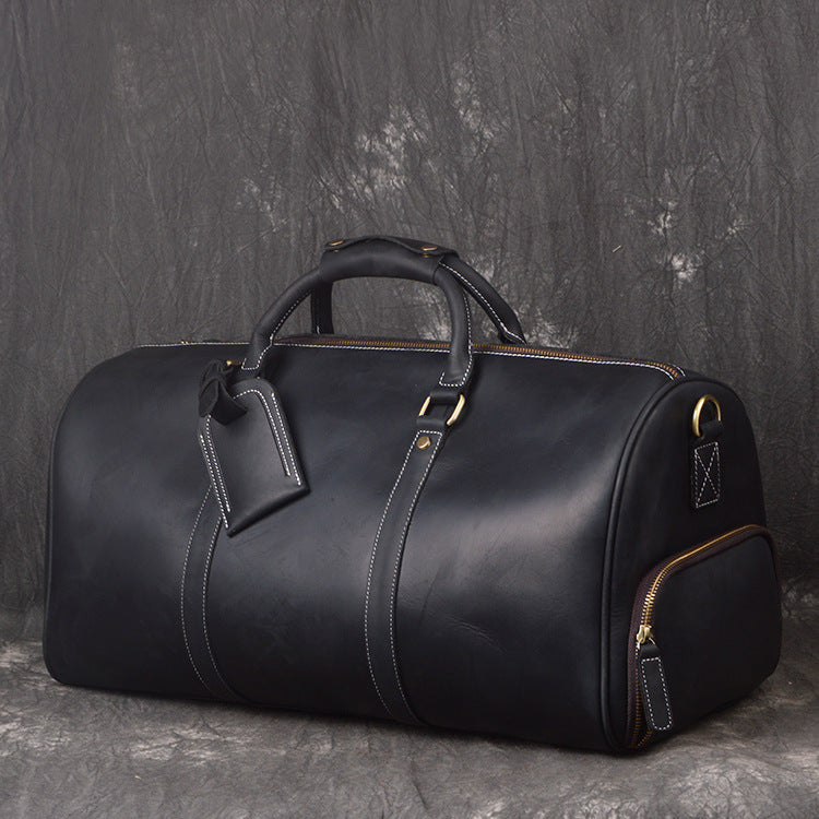 Cool Leather Mens Weekender Bag Travel Bag Duffle Bag For Men 