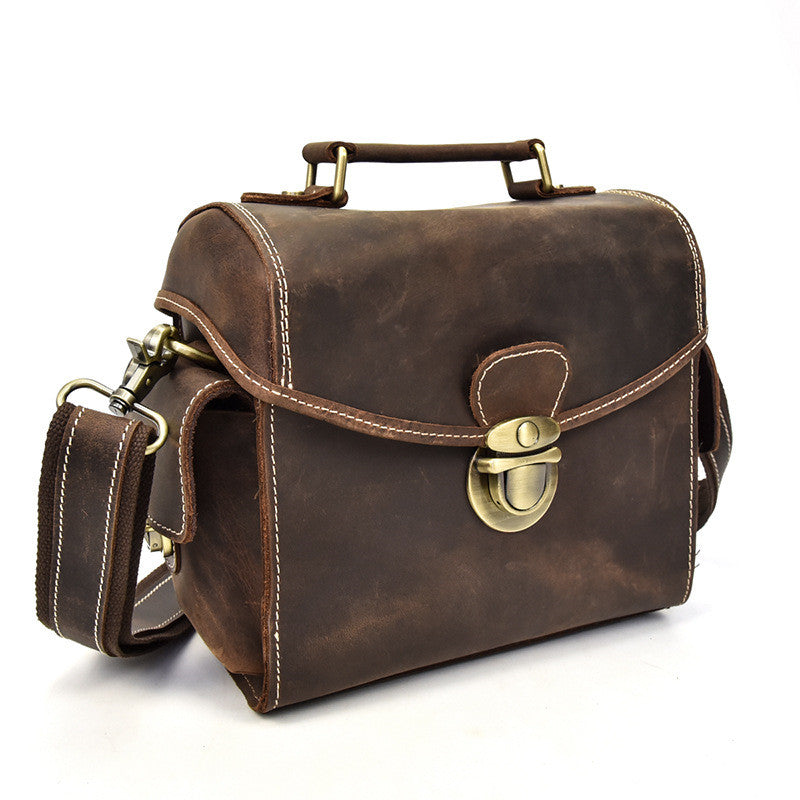 Cool Men Leather Camera Bag Canon Vintage Messenger Shoulder bag For M