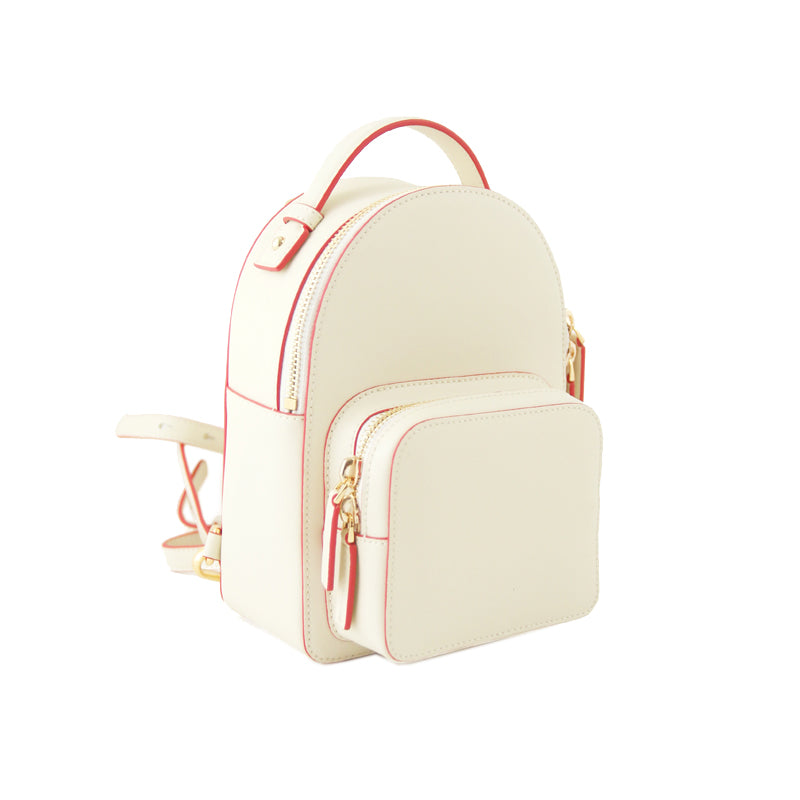 Cute Stylish White Leather Backpack Womens Mini Backpacks Purse