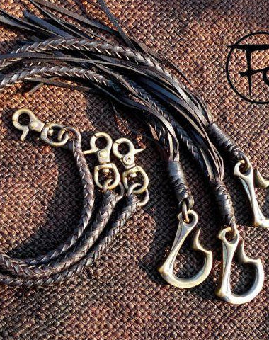 LEATHER BIKER TRUCKER DRAGON HOOK WALLET CHAIN FOR CHAIN WALLET BIKER WALLET TRUCKER WALLET