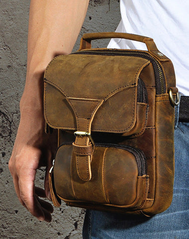 Small Leather Handbag Belt Pouch for men Waist Bag BELT BAG Shoulder B