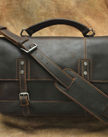 LEATHER MESSENGER BAG BRIEFCASE BAG CROSS BODY COOL CHEST BAG SLING BAG TRAVEL BAG HIKING BAG FOR MEN