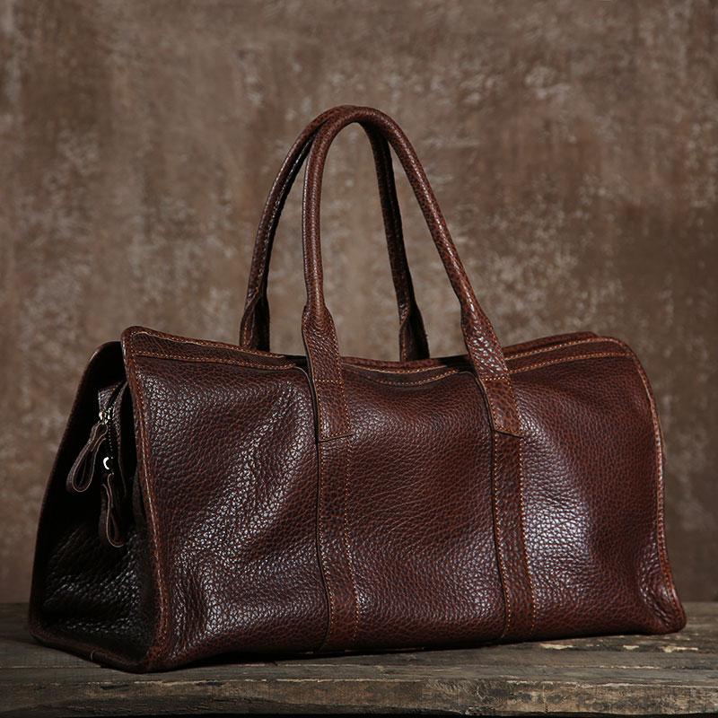 Leather Mens Large Weekender Bag Travel Bag Cool Duffle Bag Shoulder B