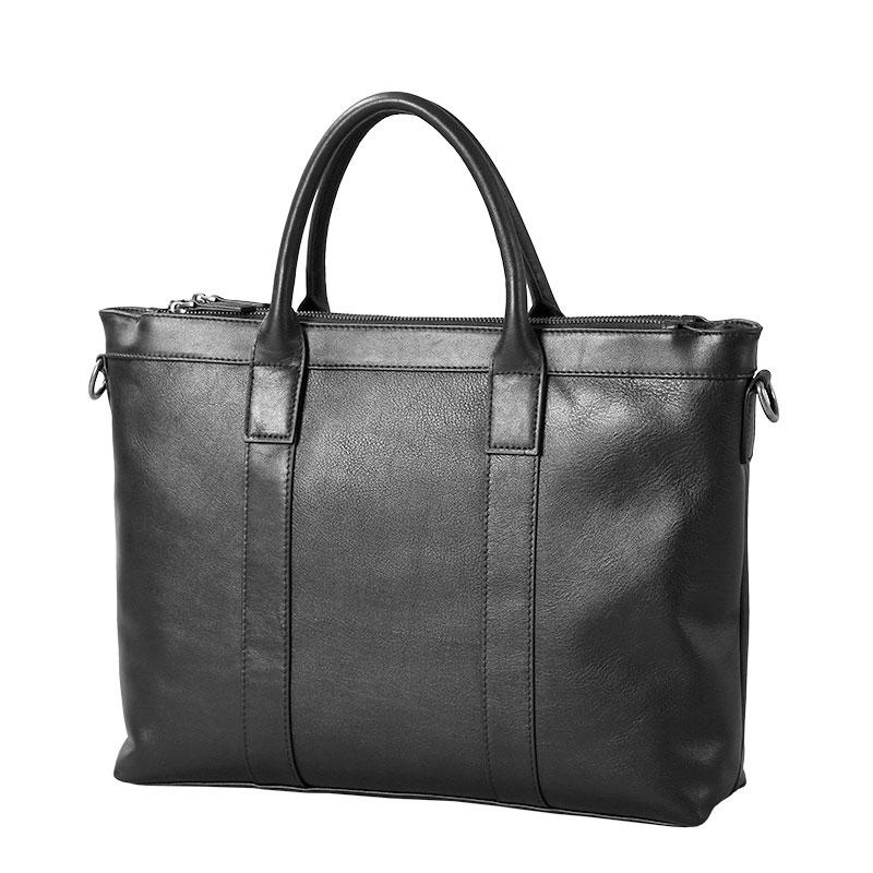 Black Leather Mens Cool Briefcase Work Bag Business Bag Laptop Bags fo