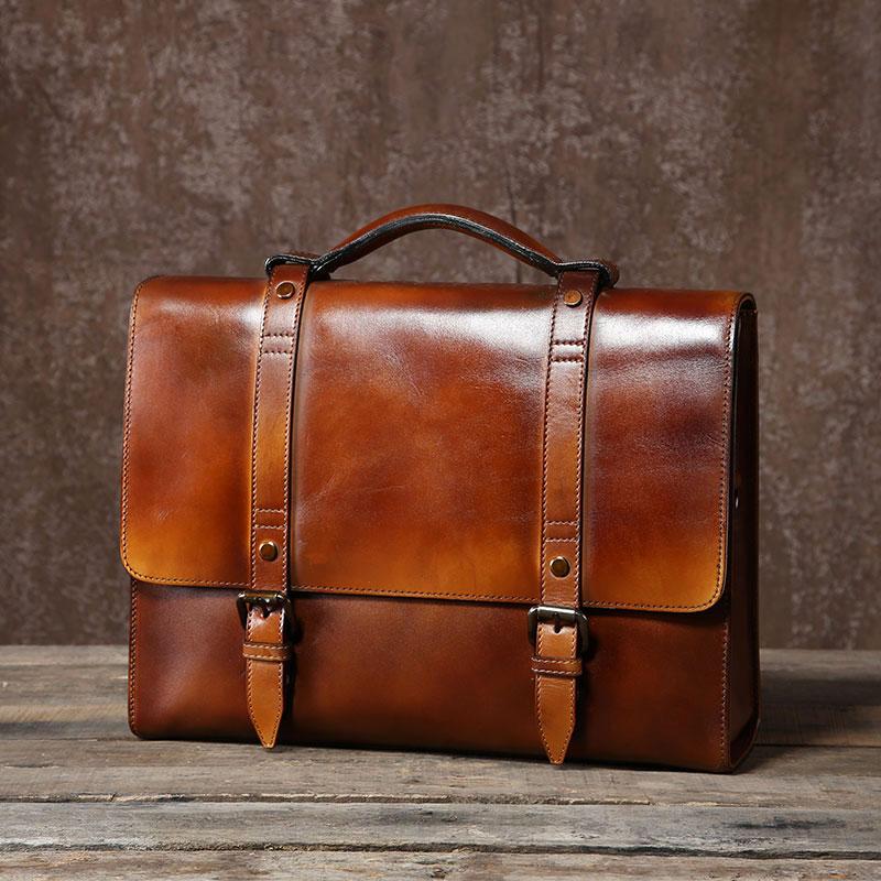 Leather Mens Cool Messengers Bag Large Briefcase Work Bag Business Bag