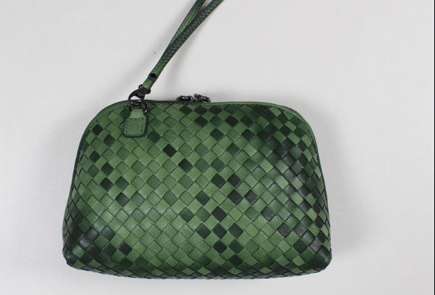 Handmade sheepskin Leather braided bag shoulder bag for women leather