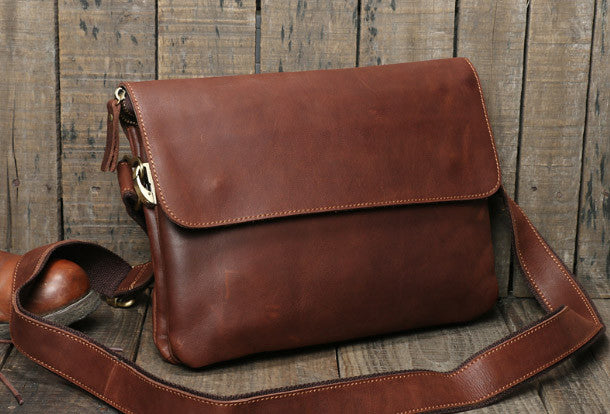 Genuine Leather messenger bag clutch leather men phone pad zip clutch