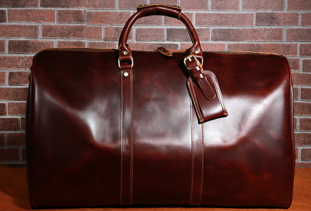 leather overnight bag