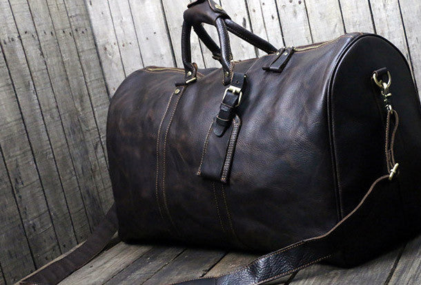 Cool leather men Duffle Bag Travel bag Weekender Bag Overnight Bag sho