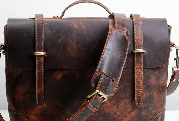 Cool leather mens Briefcase work Briefcase laptop Briefcase Shoulder b