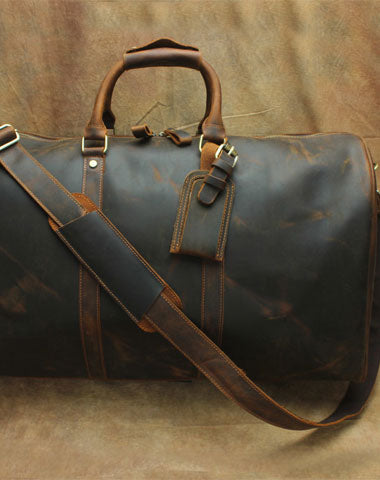 men's overnight bags leather