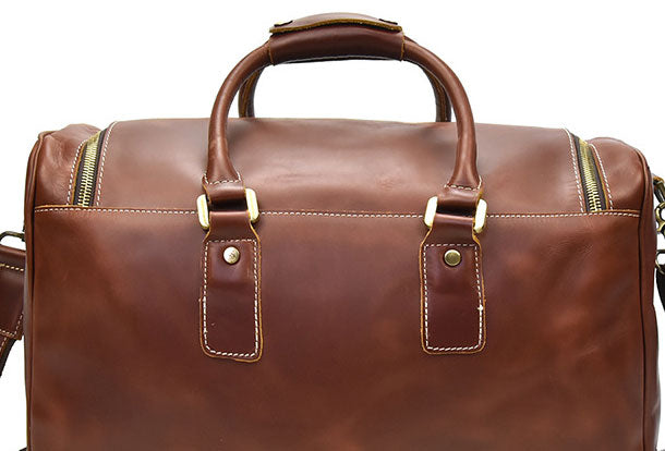 Handmade Genuine Leather MenS Travel Duffle Bag Laptop Weekender Bag O