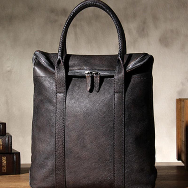 Cool Mens Leather Handbag Briefcase Handmade Vintage Work Bag Business