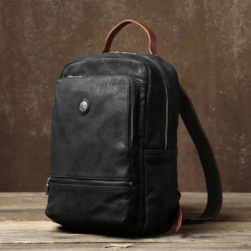 Cool Leather Mens Backpacks Large Travel Backpack Hiking Backpack for