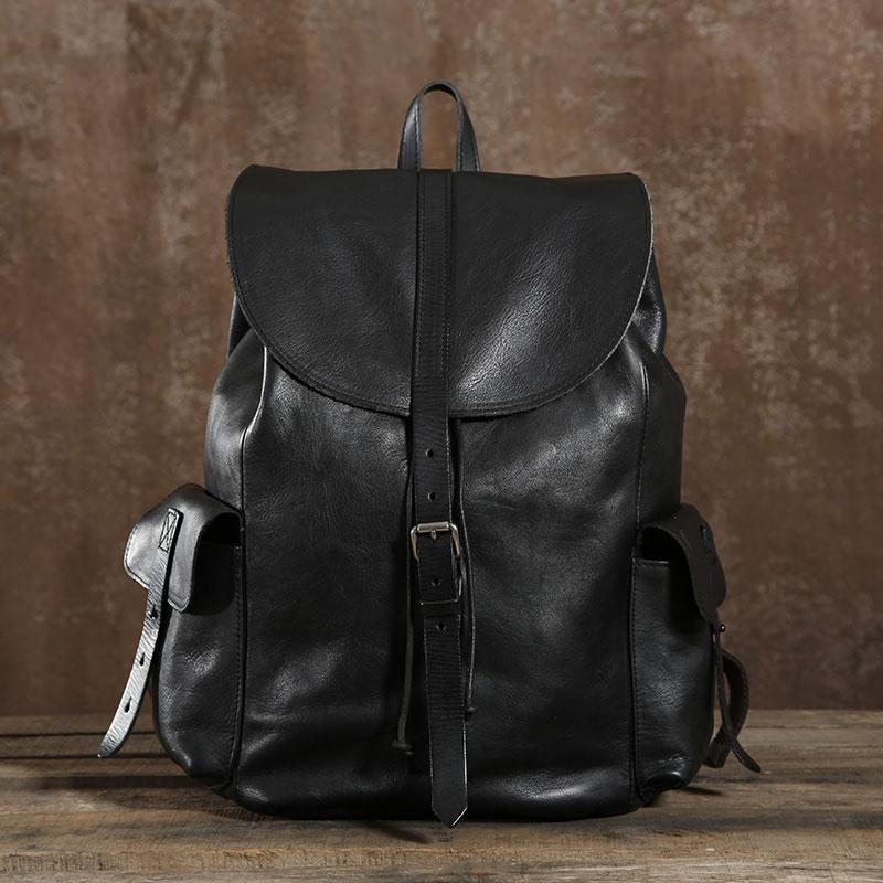 Leather Mens Cool Backpacks Large Travel Backpack Hiking Backpack for
