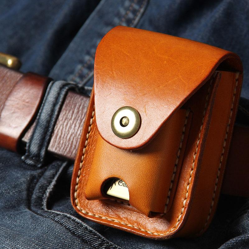 Leather Belt Pouch Mens Small Cases 