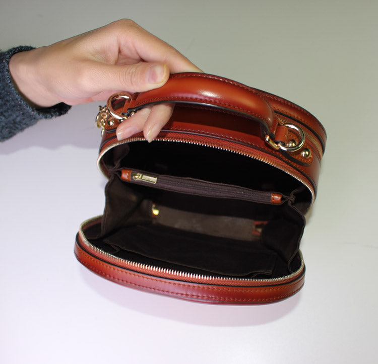 Leather handbag shoulder bag brown black for women leather crossbody b