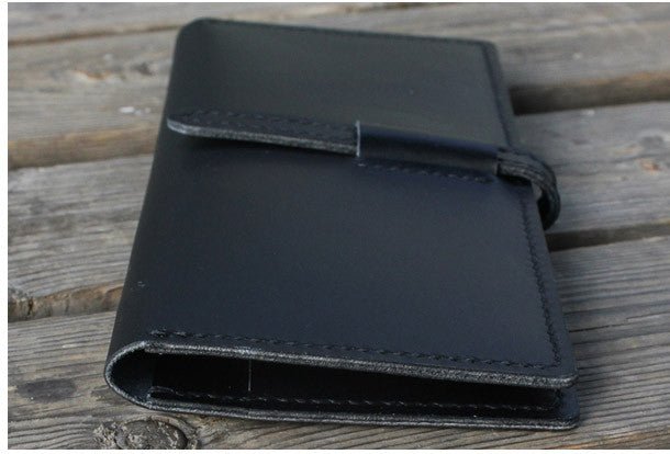 Handmade Black womens leather wallet long wallet clutch wallet for wom