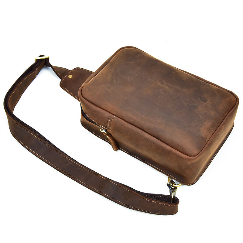 COOL LEATHER MENS SLING BAG SLING CROSSBODY BAGs CHEST BAG FOR MEN