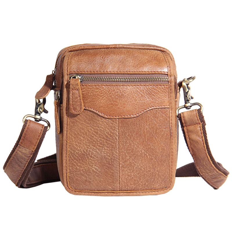 Leather Belt Pouch Mens Small Cases Waist Bag Hip Pack Fanny Pack for