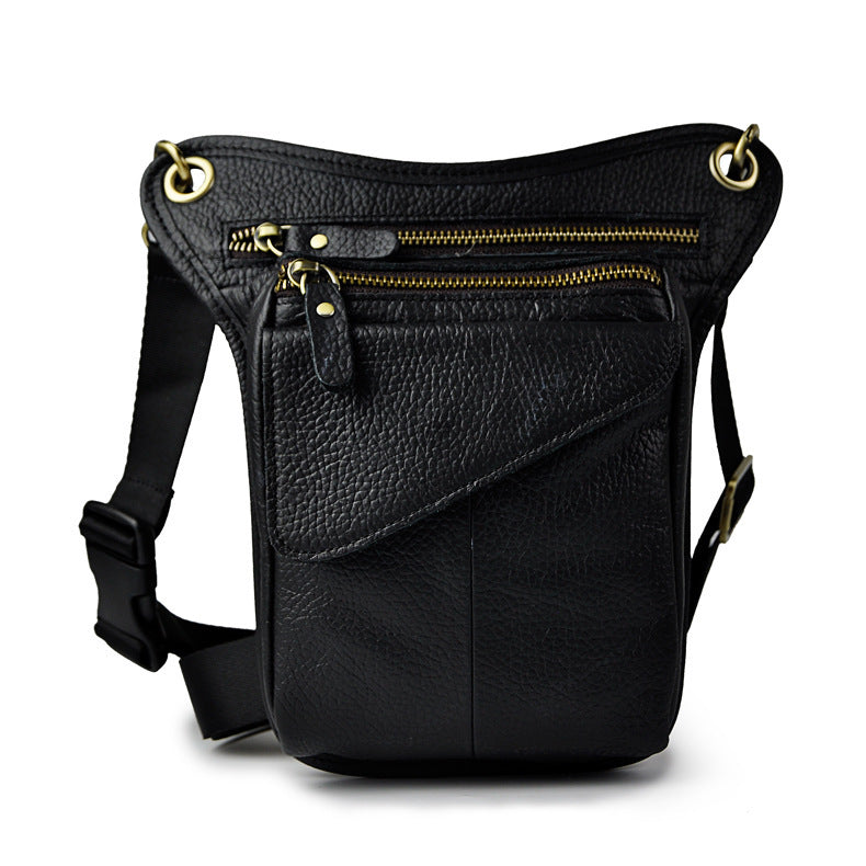 Leather Belt Pouch for Men Leg Drop Bags waist BAGs Shoulder Bag For M