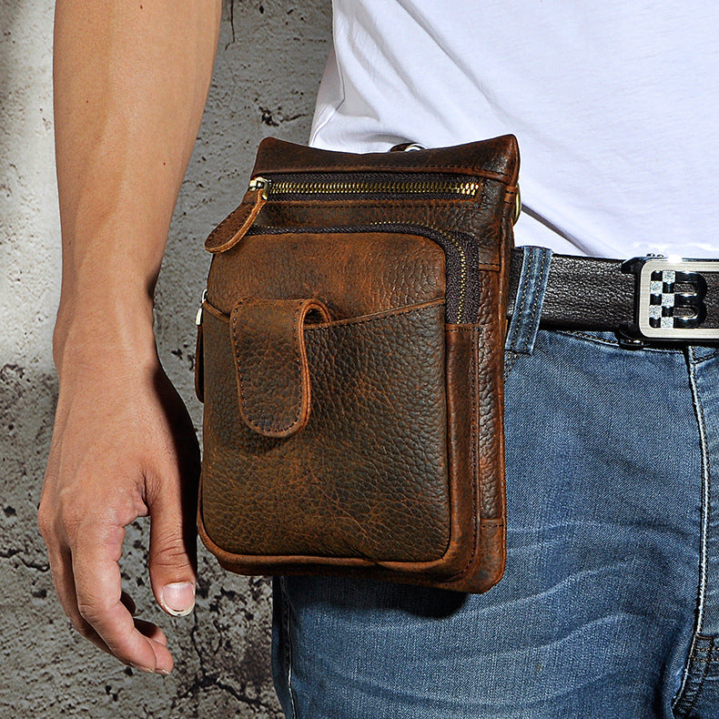 Leather Mens Belt Pouch Waist Bag BELT BAG Shoulder Bag For Men