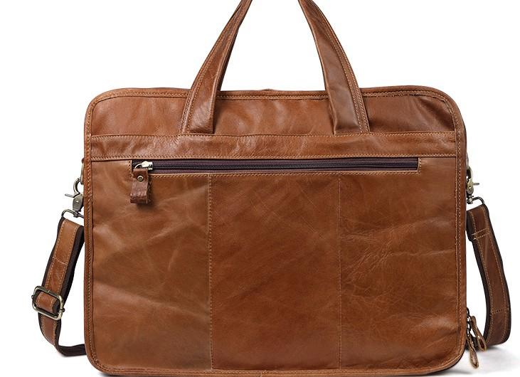 Leather Men Large Briefcase Handbag Travel Bag OverNight Bags For Men