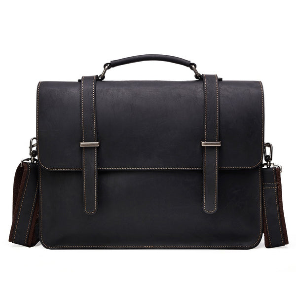 Leather Vintage Mens Briefcases Lawyer Briefcase Laptop Briefcase Busi