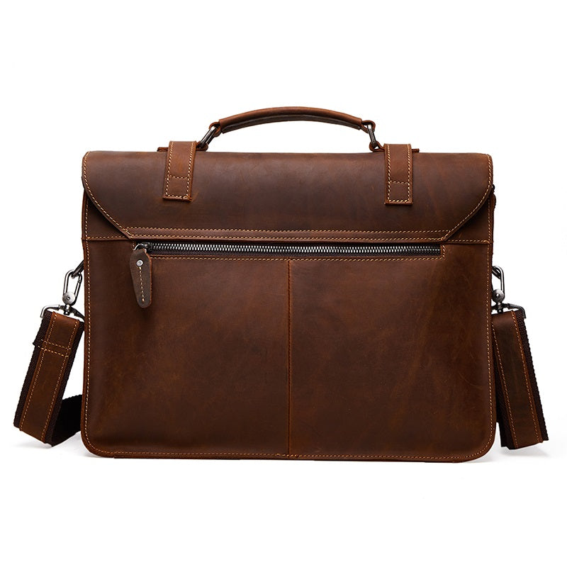 Leather Vintage Mens Briefcases Lawyer Briefcase Laptop Briefcase Busi